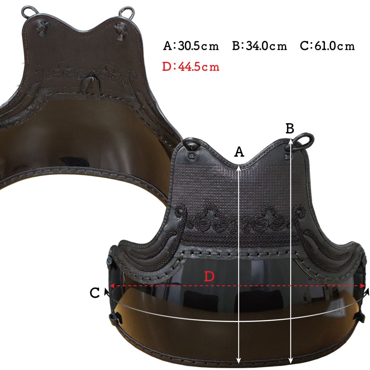 【 特価 】胴 単品 エンジ碁盤刺し(大 1/2)