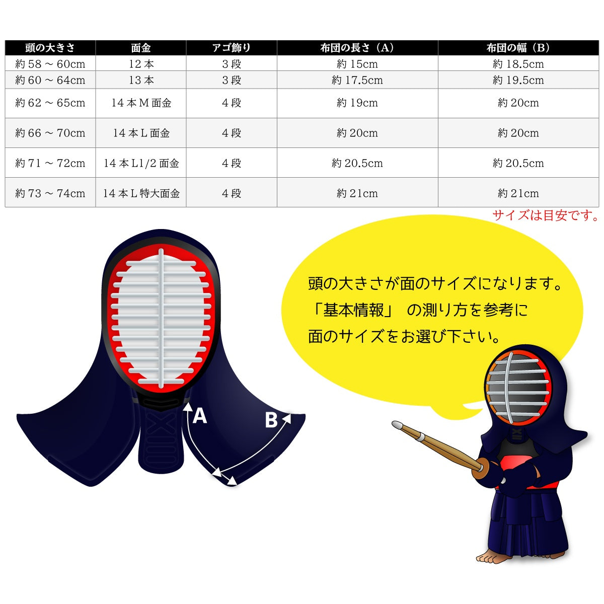 【 頂黒 】面 単品 6mm 総織刺 具の目刺し ナナメ揃え 濃紺ナナメ刺し